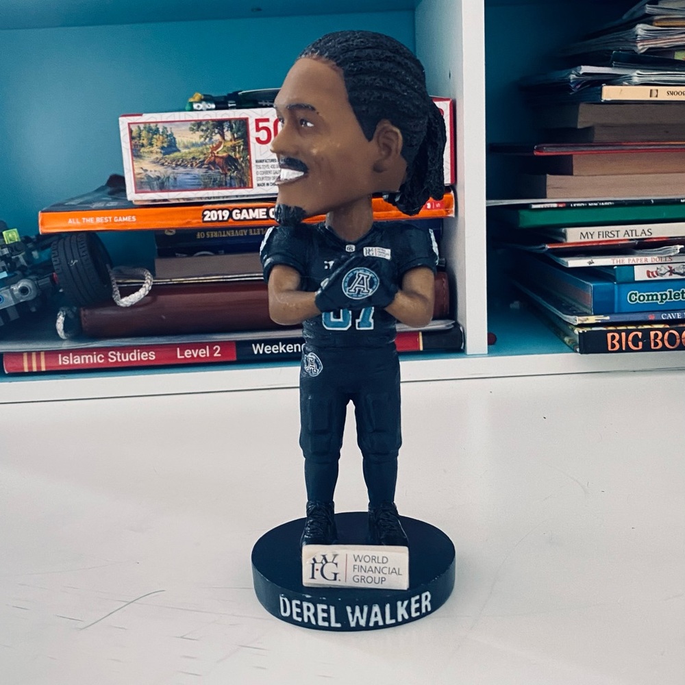 Derel Walker #87 wide receiver - Toronto Argonauts 
Bobblehead